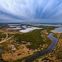 Arial view of the Coorong SA