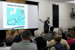 Regional Development Manager, Steve Shotton, presenting at agribusiness networking event.