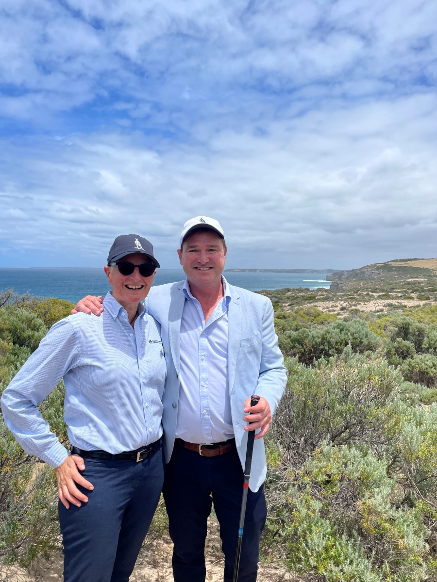 RDA Regional Development Manager and Sam Atkins, CEO and Director of The Cliffs KI.