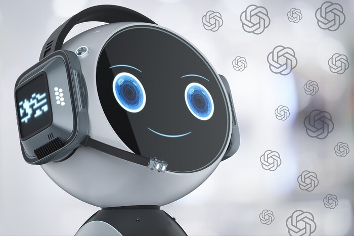 Robot with friendly face