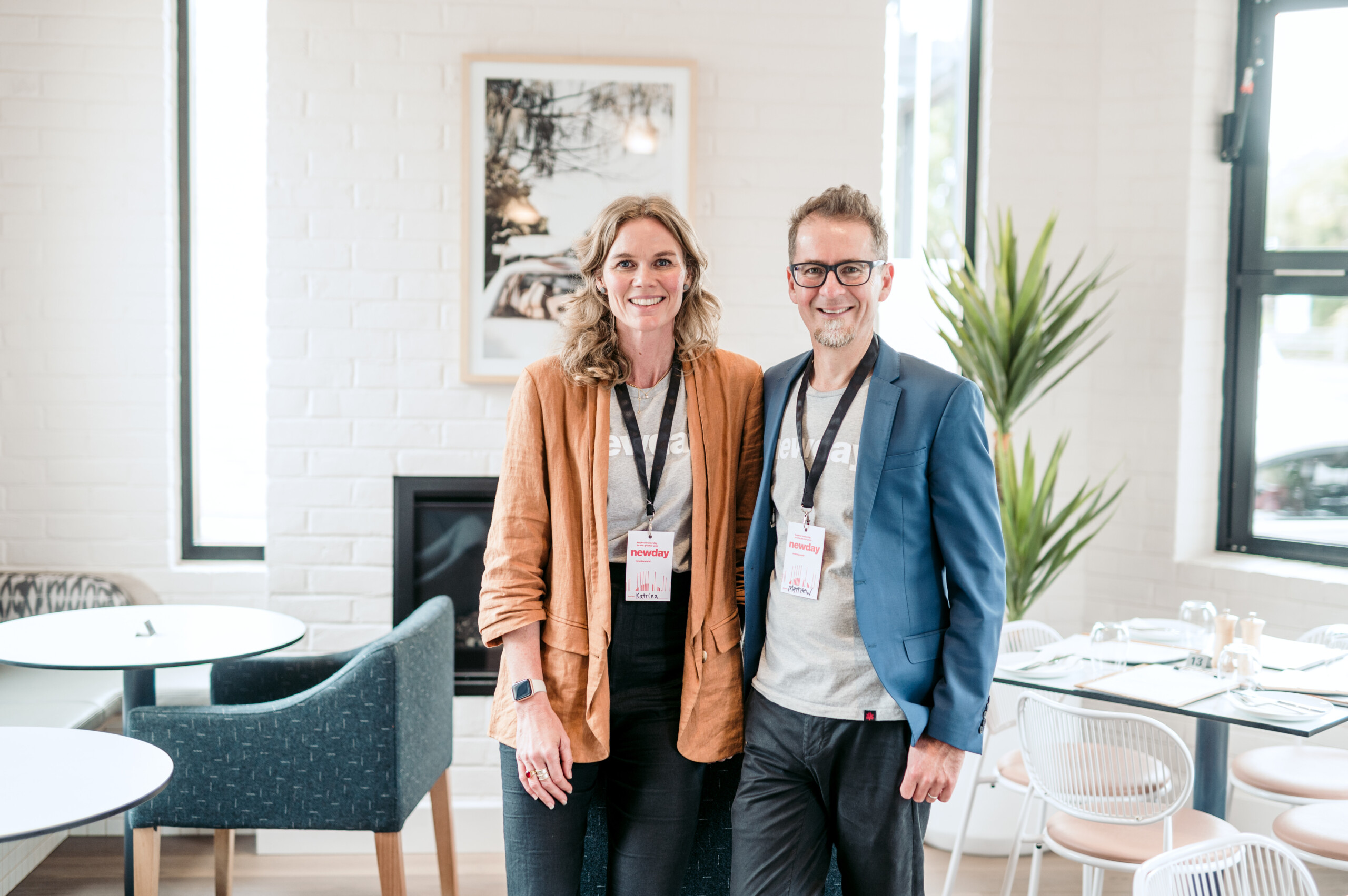 Katrina Webb and Matthew Wright-Simon of Newday Leadership.