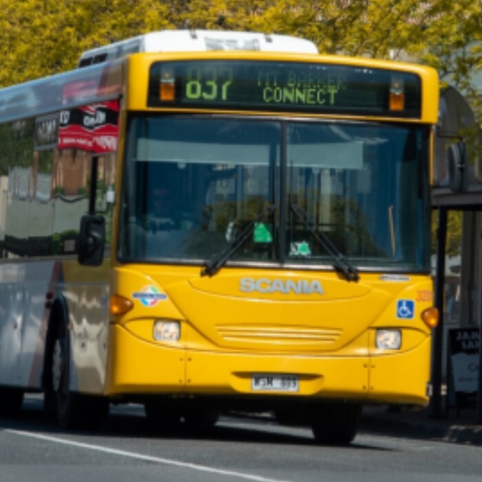 Mount Barker bus on the road